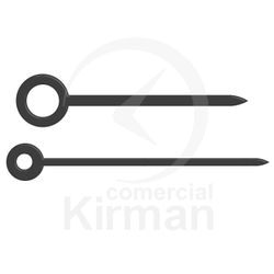 Juego Agujas Reloj Metal Negro 259003 Calibres Diámetro (Horaria 100mm - 55mm Minutera)