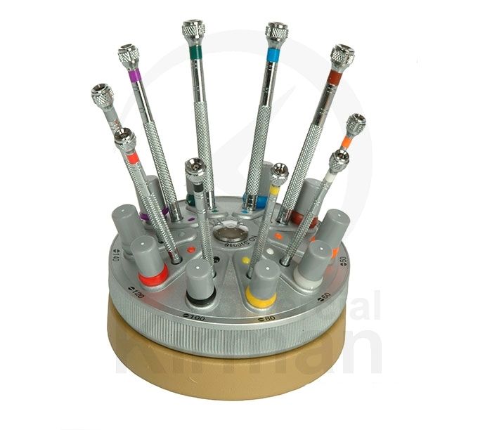 Juego Destornilladores Acero 0.50-3.00mm 45085 (10) Unidades Punta Plana + (10) Unidades De Recambio De Precisión