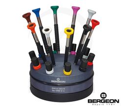 Juego Destornilladores Bergeon Acero 0.50-3.00 mm 45094 (10) Unidades Punta Plana + (10) Unidades De Recambio De Precisión