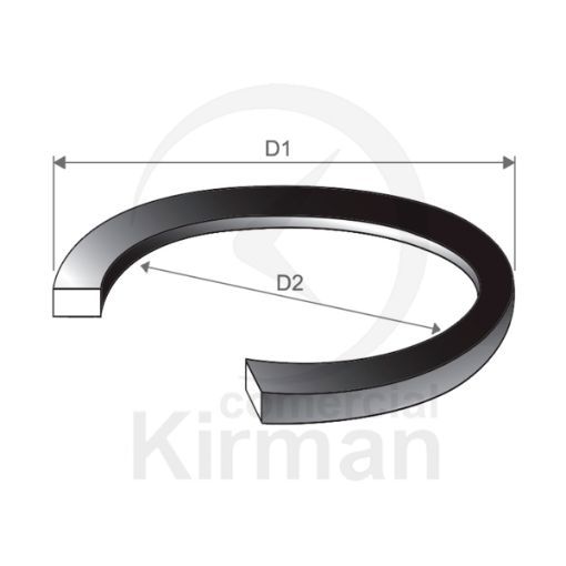 Junta Reloj Caucho 249439 Plana D2 33,15mm x D1 34,95mm x d 0,5mm