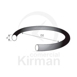 Junta Cristal Caucho 249649 Redonda Cristales Redondos D2 28,00mm x d 1,00mm