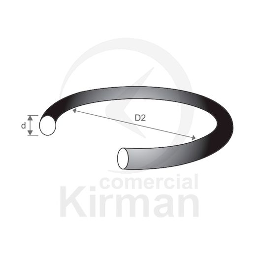 Junta Cristal Caucho 249676 Redonda Cristales Redondos D2 39,00mm x d 1,00mm