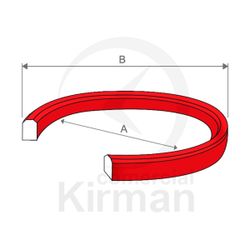 Junta Cristal Nylon Rojo 249266 Relojes Impermeables A 31,84mm x B 33,00mm