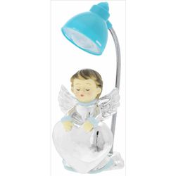 Lampara Plástico 10-13cm B4188-04C Celeste Ángel-Corazón Carga USB