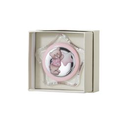 Lampara Plástico 14,5x18cm EV3703/04R Luz Nocturna Rosa Oso Estrella