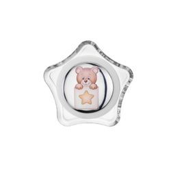 Lampara Plástico 14,5x18cm EV3723/04B Luz Nocturna Oso Corazón Blanco