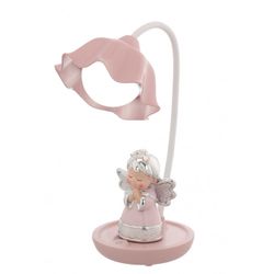 Lampara Plástico 30cm B4199-01R Rosa Angel Carga USB