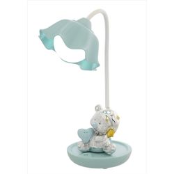 Lampara Plástico 30cm B4199-02C Celeste Oso Carga USB