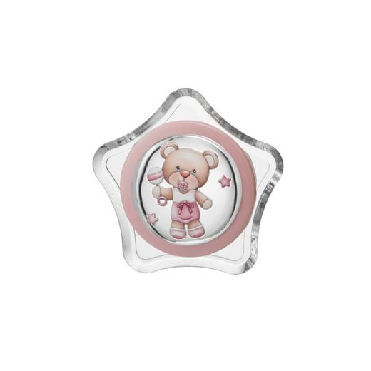Lampara Plástico EV3633/04R Luz Nocturna Rosa Oso - Sonajero
