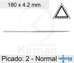 Lima Vallorbe Acero 046024/2 Precisión Habilis Triangular Aguja Picado 2 - Normal