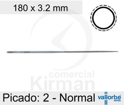 Lima Vallorbe Acero 046029/2 Precisión Habilis Redonda Aguja Picado 2 - Normal