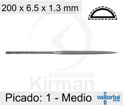 Lima Vallorbe Acero 046039/1 Precisión Habilis Media Caña Aguja Picado 1 - Medio