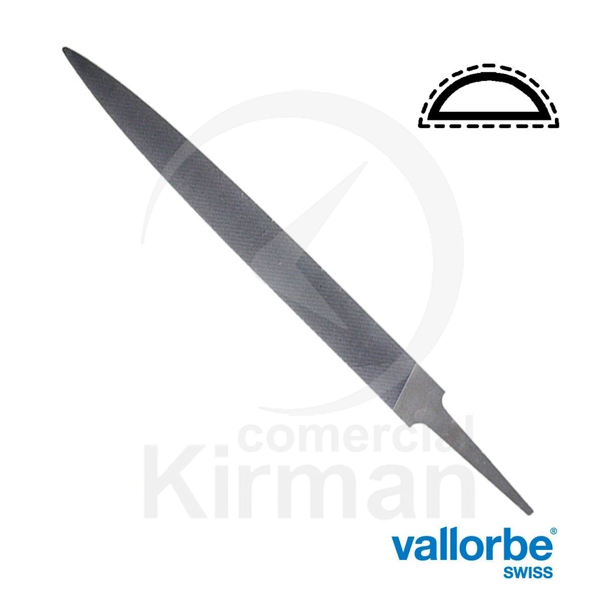 Lima Vallorbe Acero 46006 Precisión Habilis Media Caña Picado 1 - Medio