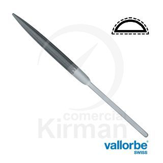 Lima Vallorbe Acero 46049 Precisión Habilis Media Caña Picado 1 - Medio Basto