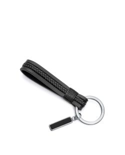 Llavero Acero-Piel Negra Viceroy Hombre 75404L01010 Trenzado Colgante Negro