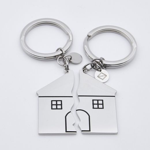 Sovrani Steel Keychain AV0057 Double House