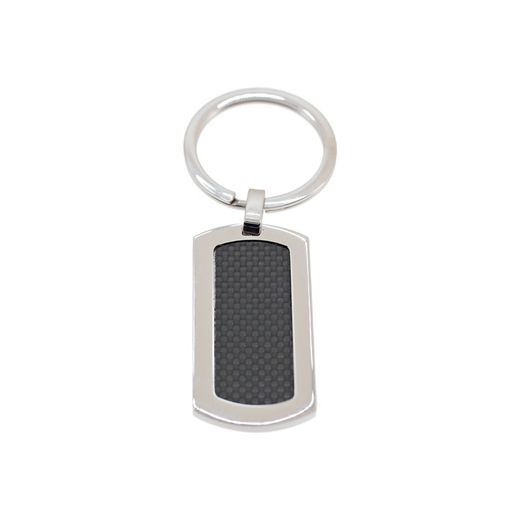 Sovrani PCH0243 Steel Keychain Black Bicolor Plate