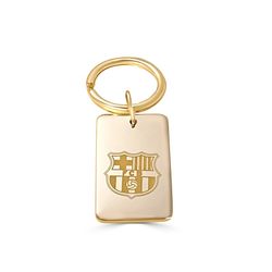 Llavero FC Barcelona Plata Rectangular LLFCBREC