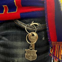 Llavero Plata FC Barcelona Escudo FCB-LLEO