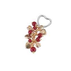 Llavero Sovrani Bronce 12cm J10825 Piedras Tonos Rojos
