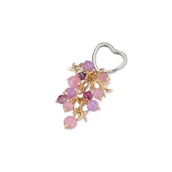 Llavero Sovrani Bronce 12cm J10826 Piedras Tonos Lilas