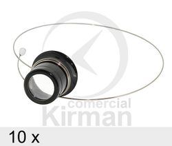 Lupa Plastico Negro 039037 Soporte Cabeza x10