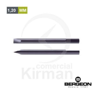 Mecha Bergeon Acero 45025 Plana Para Destornillador De Precisión De 1.20mm