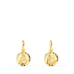 Medaglia Scapolare Cuore di Gesù Vergine del Carmen Oro 18k 8 mm P5003-209