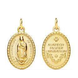 Medalla Escapulario Virgen de Guadalupe Oro 18kts 23x15mm 12000654