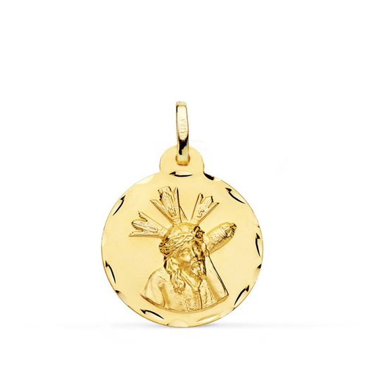 Medalha Great Power em ouro 18k entalhada 20mm 26001322