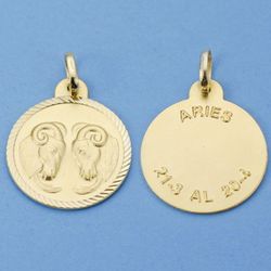 Medalla Horoscopo Aries Oro 18kts 20mm 26001012AR
