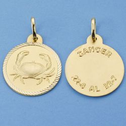 Horoscoop Medaille Kreeft 18kts Goud 20mm 26001012CA