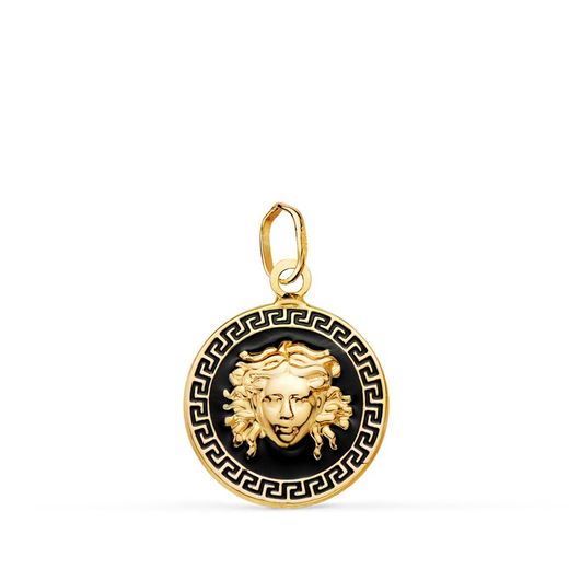 Medusa Greca Medal 18k Gold 15mm 22379