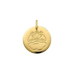 Medalha de ouro 18kt Angelito Argyor MRM 16mm (18)1962007 gravada