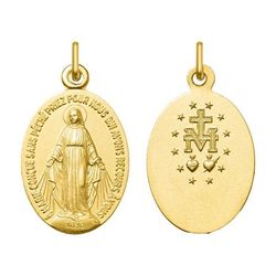 Medalla Oro 18kts Argyor MRM (18)AY3010 Virgen Milagrosa Francés