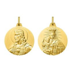 Medalla Oro 18kts Argyor MRM (18)AY3163 Escapulario Virgen Del Carmen