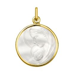 Medalla Oro 18kts Argyor MRM (18)AY6002 Virgen & Niño C. Nácar
