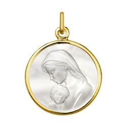Medalla Oro 18kts Argyor MRM (18)AY6031 Virgen & Niño C. Nácar