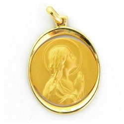 Medalla Oro 18kts Ave Manos Calada 22mm MK1/37/2/22