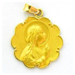 Medalla Oro 18kts Ave Manos Calada 25mm M1/6/2/25