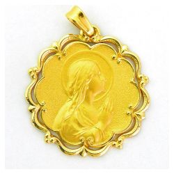 Medalla Oro 18kts Ave Manos Calada 25mm M1/8/2/25