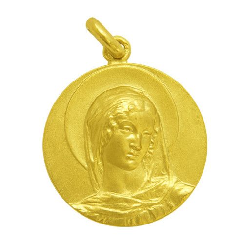 18kt Gold Medal Ave Maria Gargallo 25mm M1/1/141/25