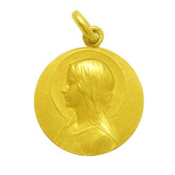 Medalla Oro 18kts Ave María Velo 16mm M1/1/1/16
