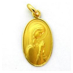 Medalla Oro 18kts Ave Nińa Oval 18mm M1/23/3/18