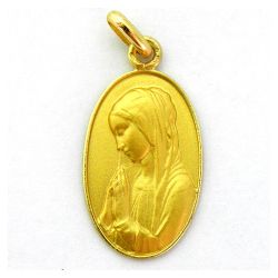 Medalla Oro 18kts Ave Nińa Oval 21mm M1/23/5/21
