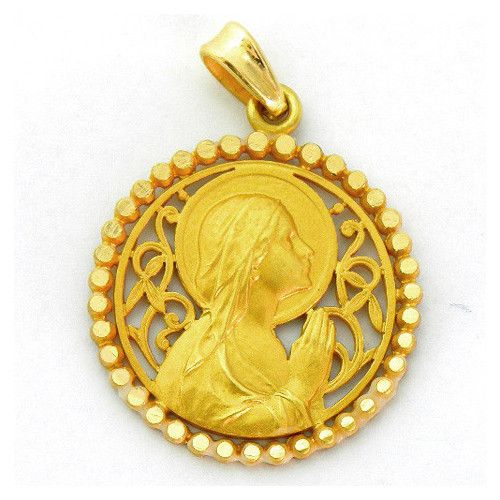 Medalla Oro 18kts Ave Nińa Rectangular 22mm M1/24/5/22