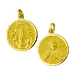 Medalla Oro 18kts Ave Postal Capilla 22mm ME1/11/49/16
