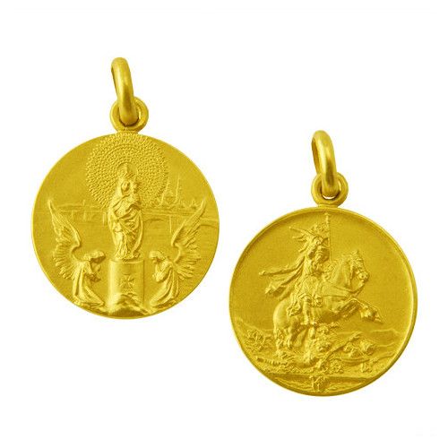 Medalla Oro 18kts Ave Rafael Rectangular 22mm M1/32/138/22