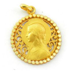Medalla Oro 18kts Ave Velo Orla 22mm MK1/14/1/22