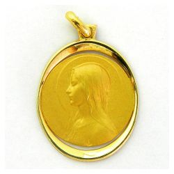 Medalla Oro 18kts Ave Velo Orla 22mm MK1/37/1/22